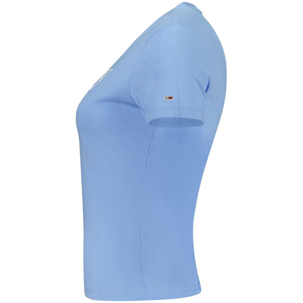 Tommy Hilfiger Blue Cotton Tops & T-Shirt TO-38440-S