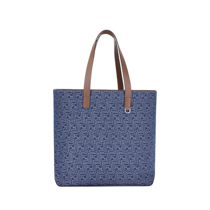 Fendi Light Blue Cotton Shoulder Bag