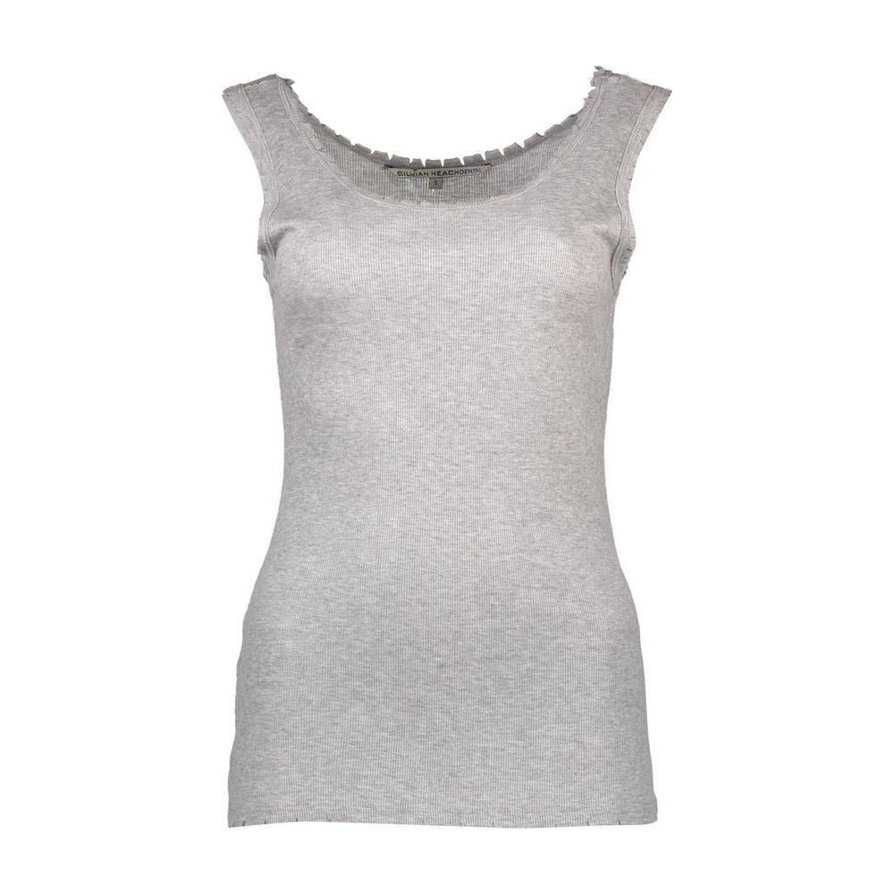 Silvian Heach Gray Viscose Women Top SI-6963-XS