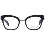 Yohji Yamamoto Brown Unisex Glasses Frame in acetate with full-rim butterfly style and demo lenses.