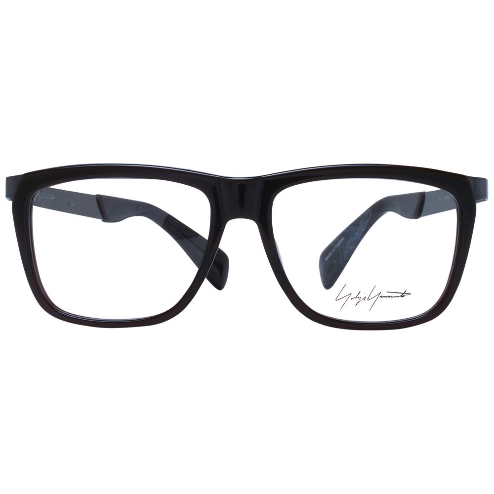 Yohji Yamamoto Brown Unisex Glasses Frame in acetate with full-rim square design.
