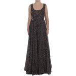Dolce & Gabbana Dark Silk Shift Gown Full Length Dress NOC10154-1