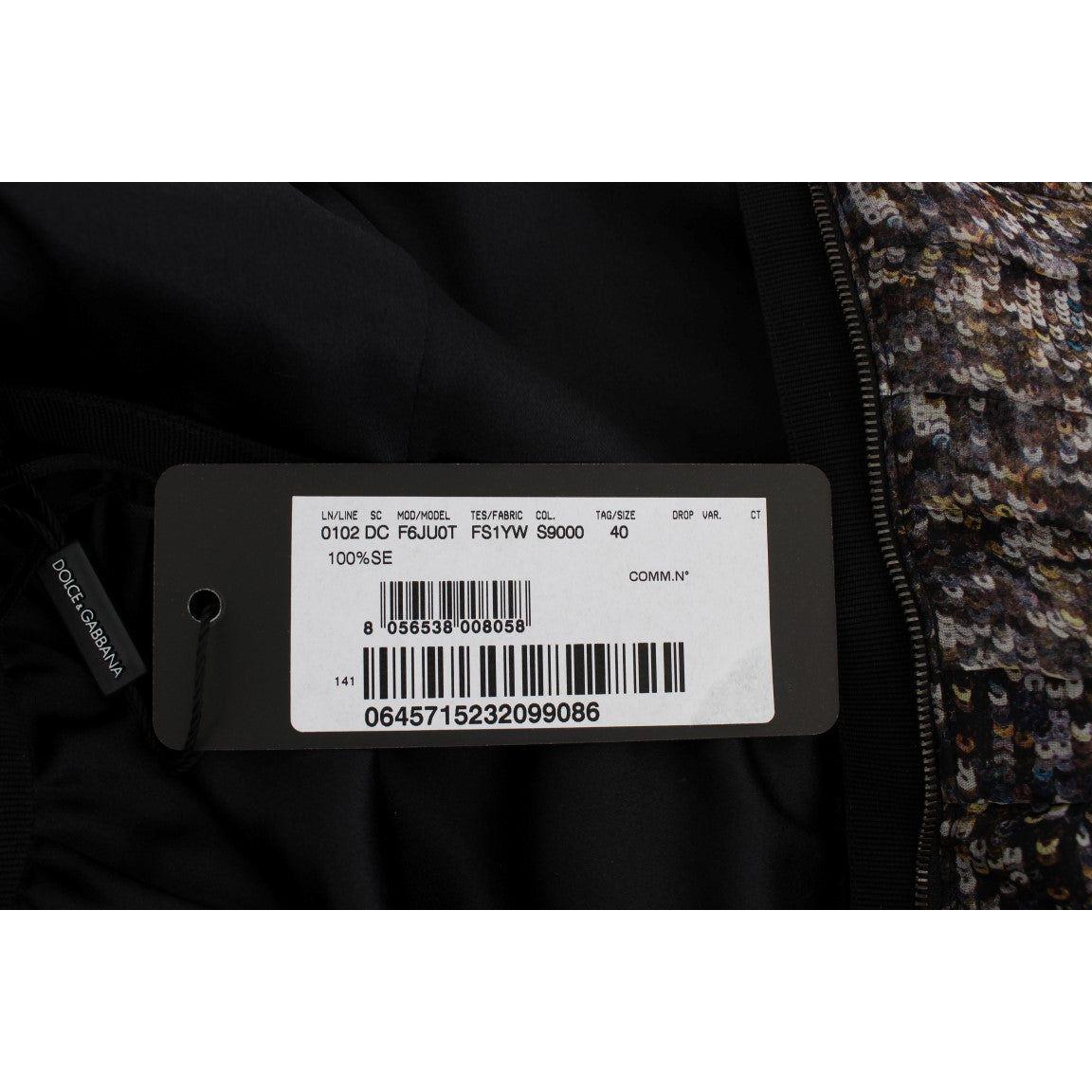 Dolce & Gabbana Dark Silk Shift Gown Full Length Dress NOC10154-1