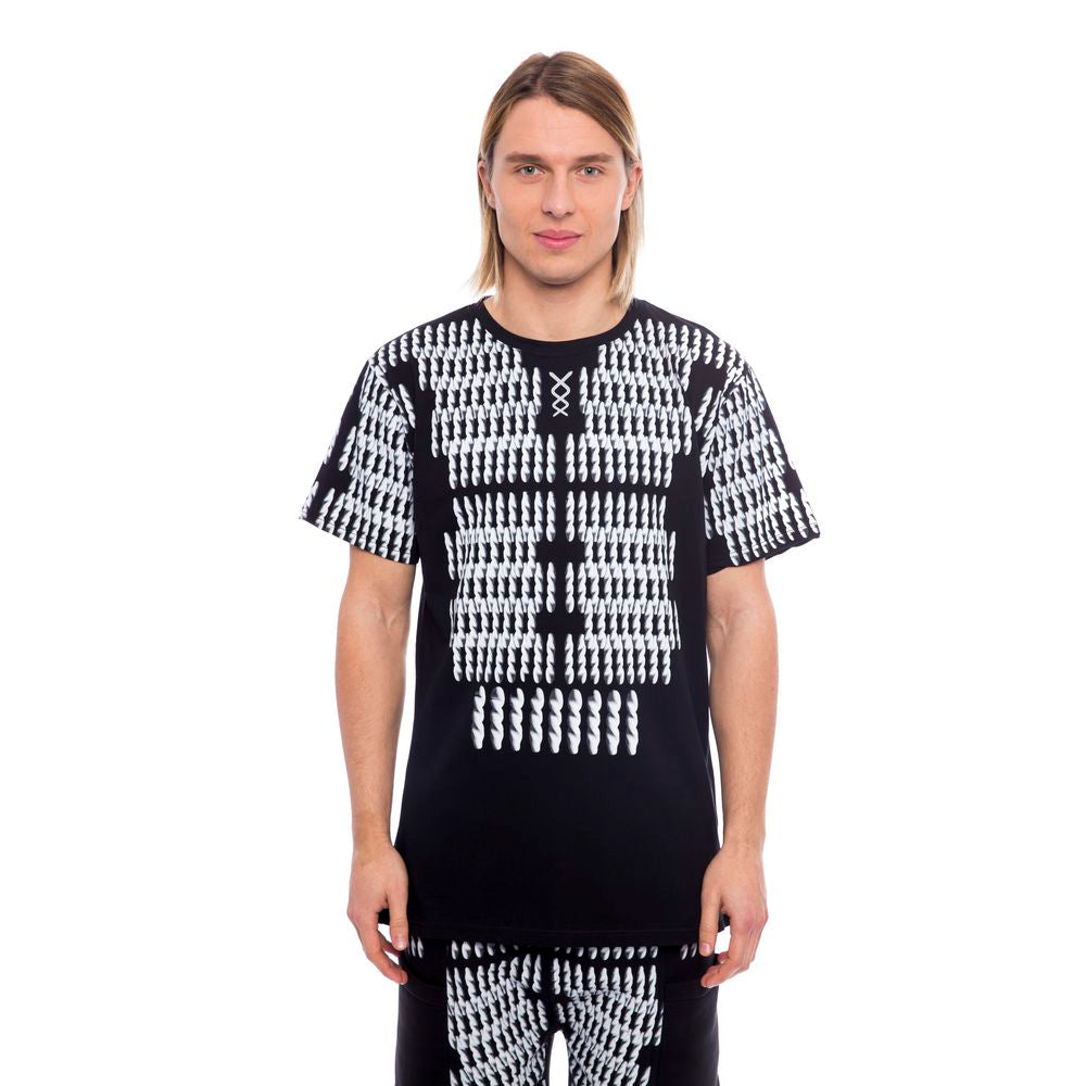 Nicolo Tonetto Black Cotton Men T-Shirt NI-12945-XL