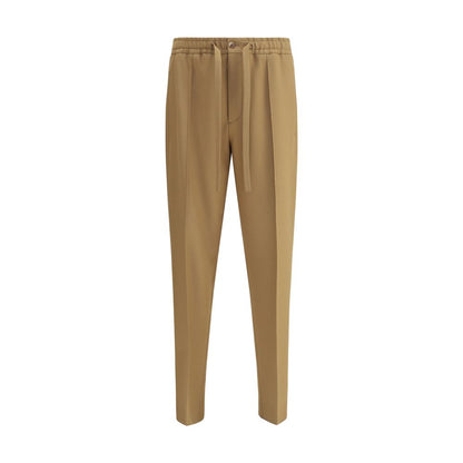Valentino Brown Polyester Casual Pants