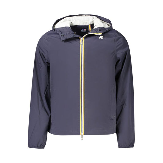 K-WAY Blue Nylon Men Jacket KW-38783-M