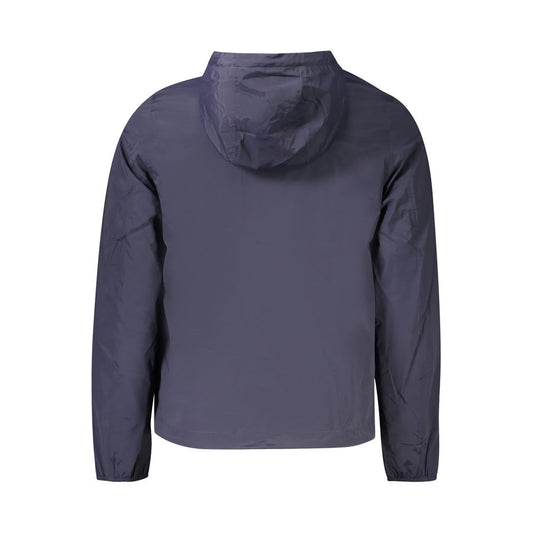 K-WAY Blue Nylon Men Jacket KW-38783-M