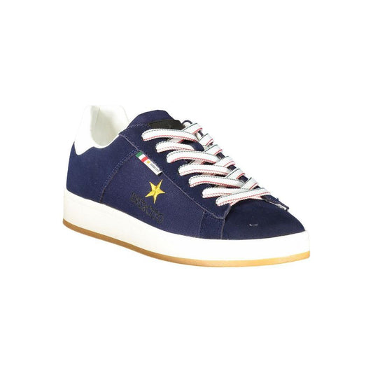 Esercito 1659 Blue Leather Men Sneaker
