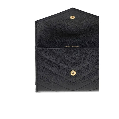 Saint Laurent Black Calf Leather Bos Taurus Wallet
