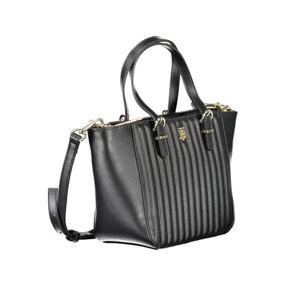Tommy Hilfiger Black Polyurethane Women Handbag