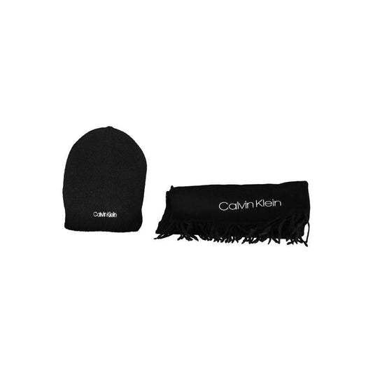 Calvin Klein Black Polyester Scarf CA-18408