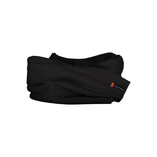 Calvin Klein Black Cotton Scarf CA-18409