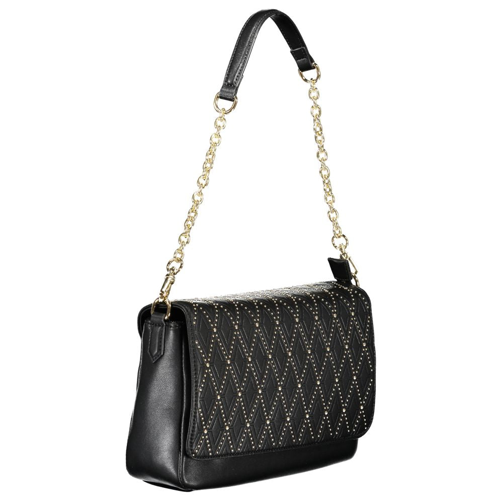 Mario Valentino Black Polyurethane Women Handbag