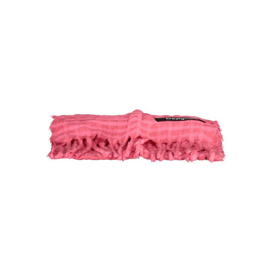 Desigual Pink Polyester Scarf DE-24927