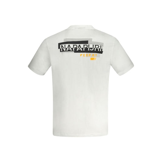 Napapijri White Cotton T-Shirt NA-33201-XXL