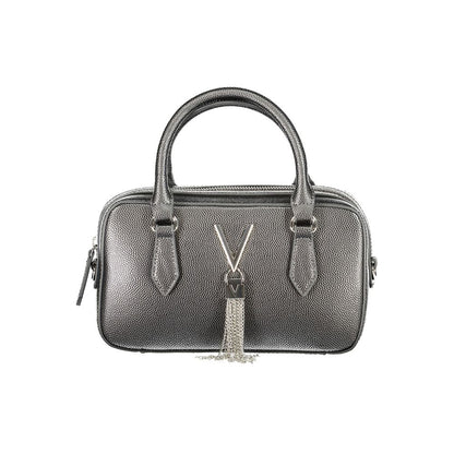 Mario Valentino Gray Polyethylene Handbag with two handles and adjustable shoulder strap