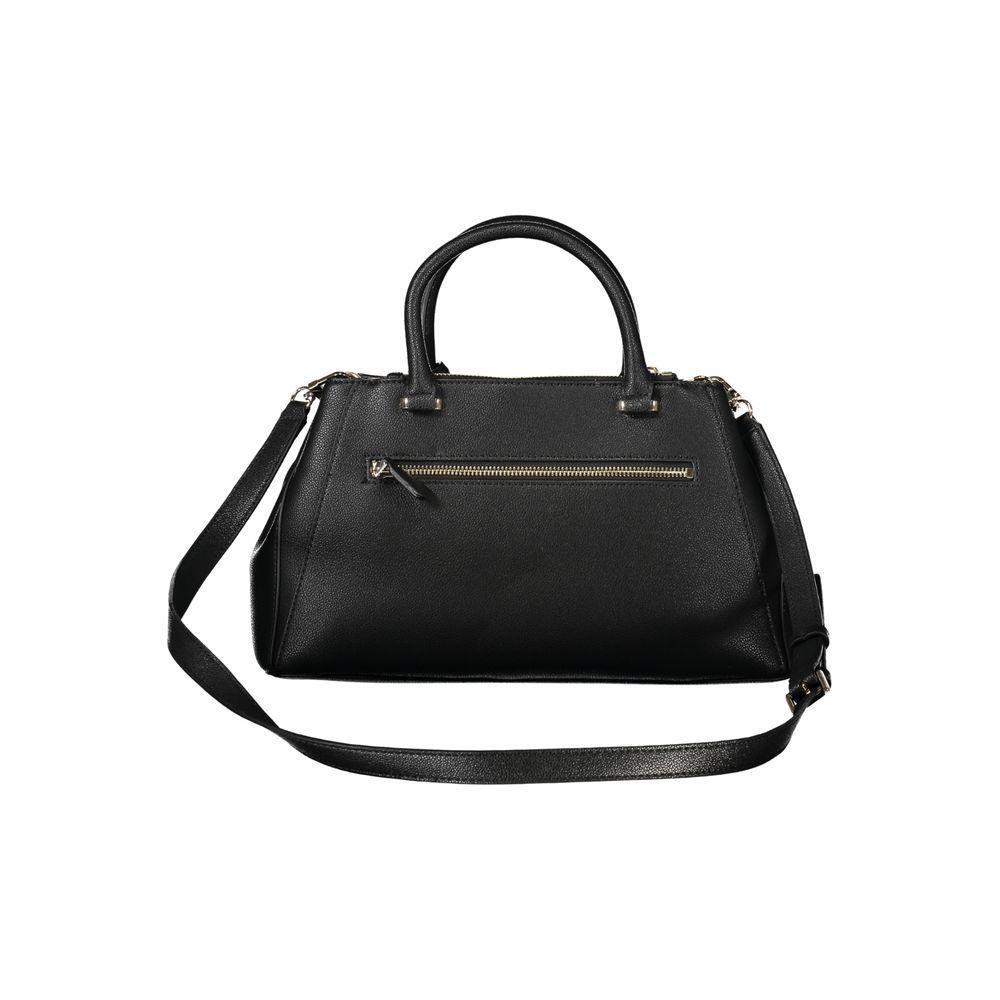 Front view with bag zipped and handles upright.