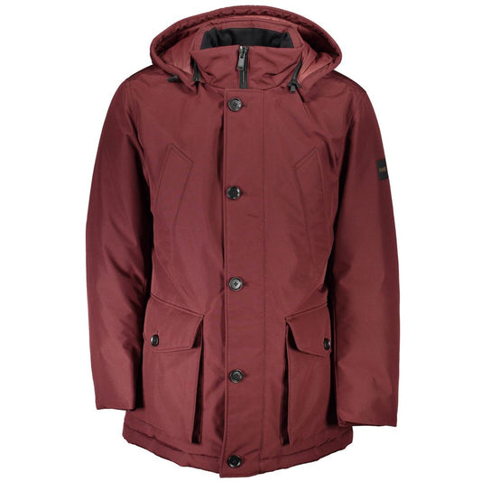 Hugo Boss Red Polyester Jackets & Coat