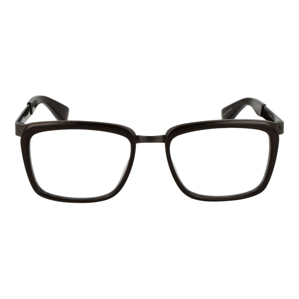 Yohji Yamamoto Brown Unisex Glasses Frame, full-rim acetate rectangle design.