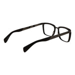 Yohji Yamamoto Brown Unisex Glasses Frame, full-rim acetate with demo lenses, size 54-18-145, includes branded soft case.