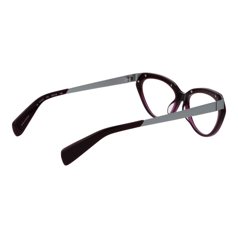 Yohji Yamamoto Purple Unisex Glasses Frame in acetate with cat eye style and full-rim design.