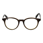 Yohji Yamamoto Brown Men Glasses Frame in plastic full-rim round style