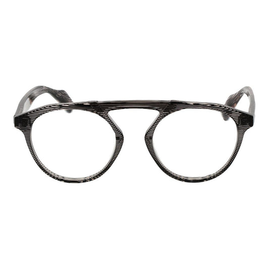 Yohji Yamamoto Brown Men Glasses Frame, plastic full-rim aviator