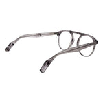 Yohji Yamamoto Gray Men Glasses Frame, aviator style, grey plastic full-rim frames, size 50-20-145, with demo lenses.