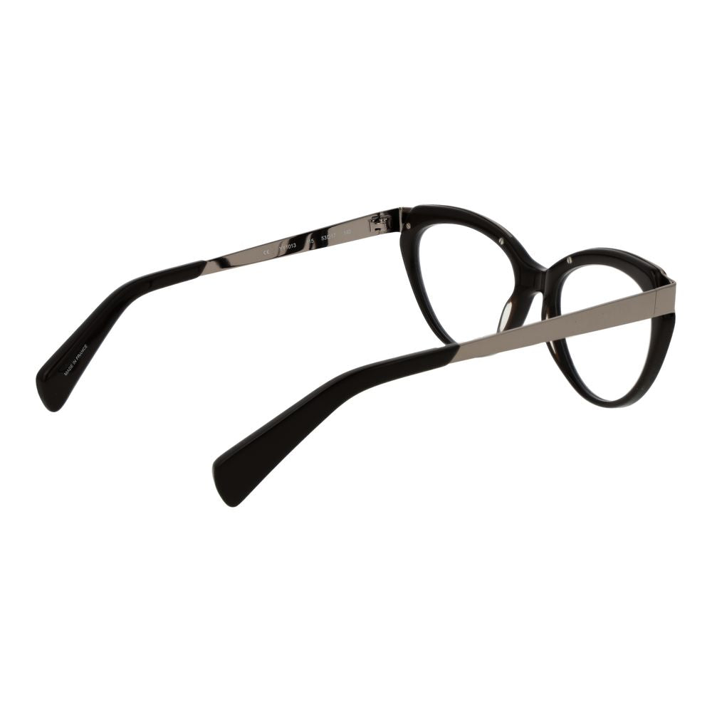 Yohji Yamamoto Brown Unisex Glasses Frame in acetate, full-rim cat eye style with 53mm lenses, includes branded soft case.