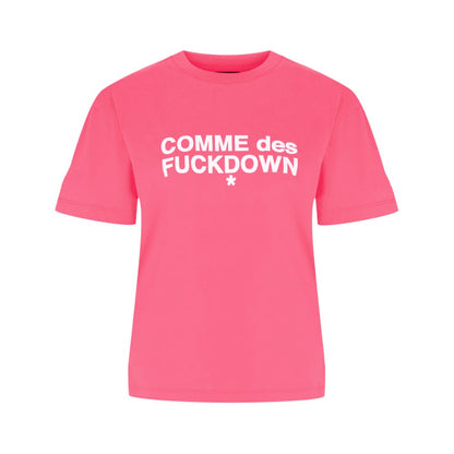 Comme Des Fuckdown Pink Cotton Women T-Shirt