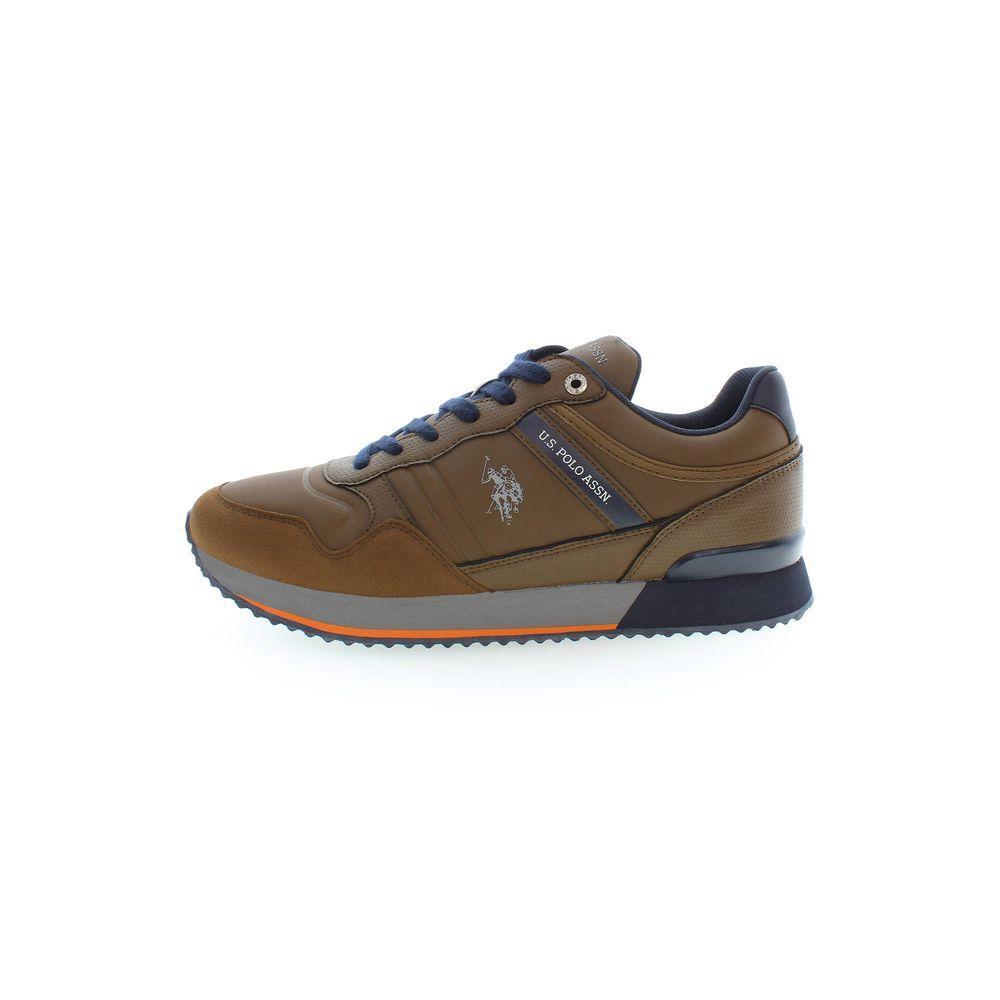 U.S. POLO ASSN. Brown Polyester Sneaker US-14577-EU45/US12