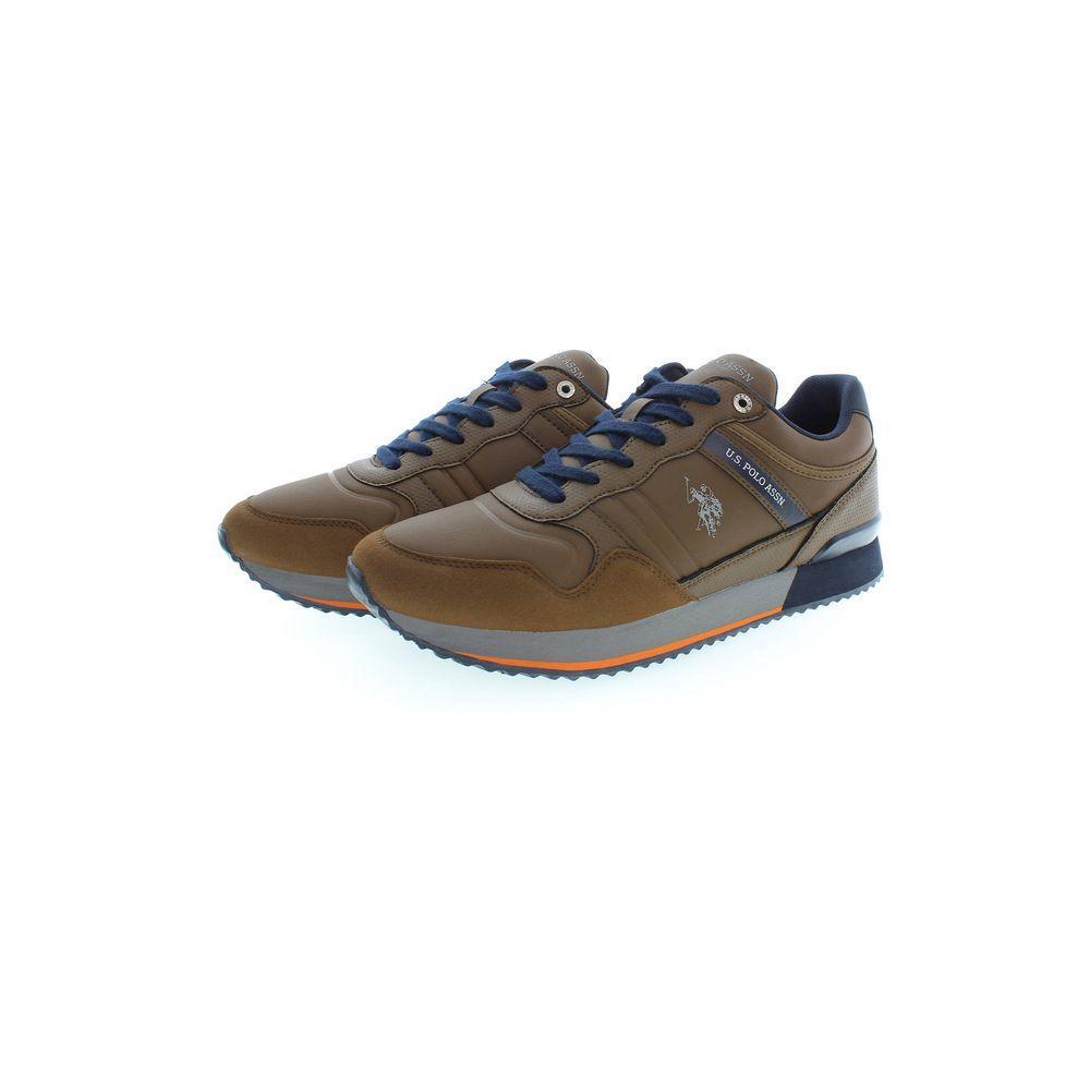 U.S. POLO ASSN. Brown Polyester Sneaker US-14577-EU45/US12
