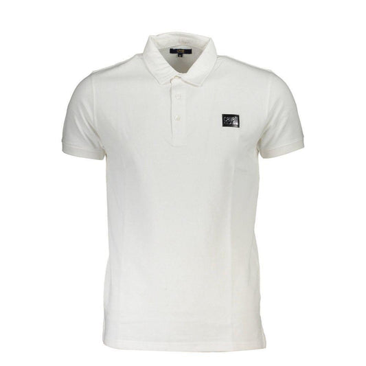 Cavalli Class White Cotton Polo Shirt CA-22344-XXL