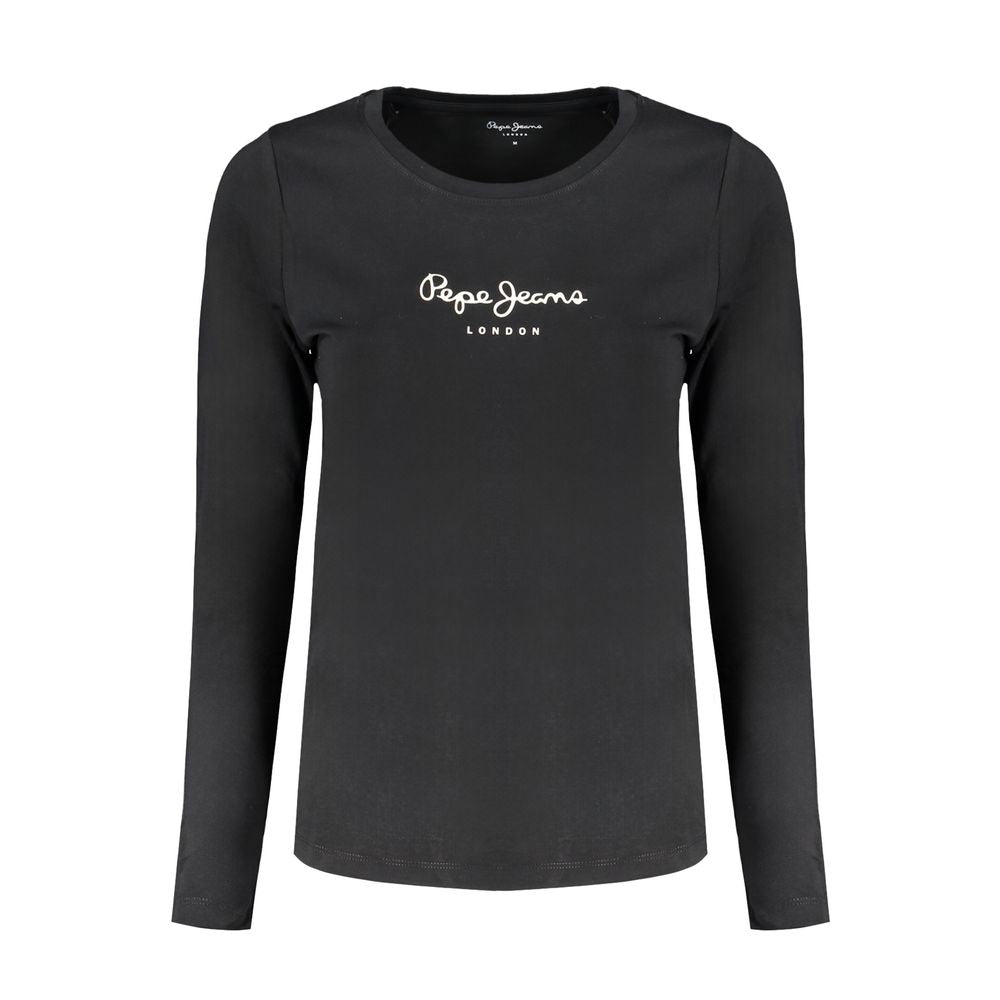 Pepe Jeans Black Cotton Tops & T-Shirt PE-31360-S