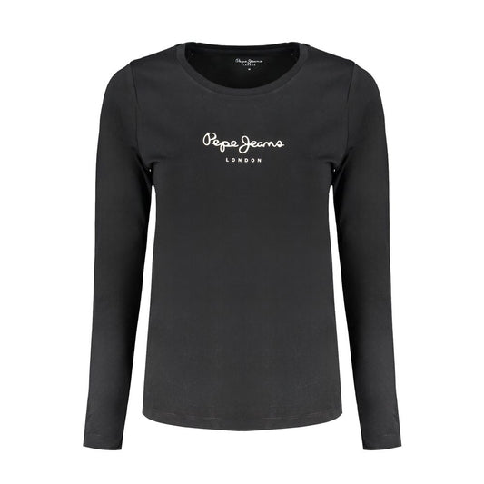 Pepe Jeans Black Cotton Tops & T-Shirt PE-31360-S
