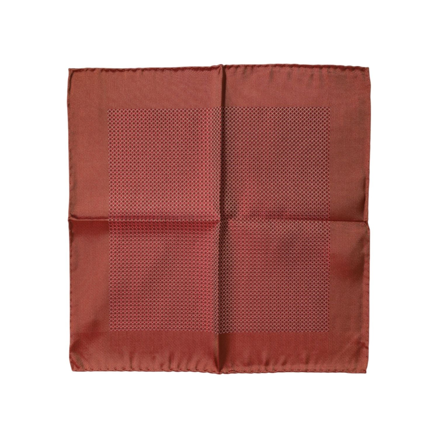 Dolce & Gabbana Orange Silk Square Men Foulard Scarf