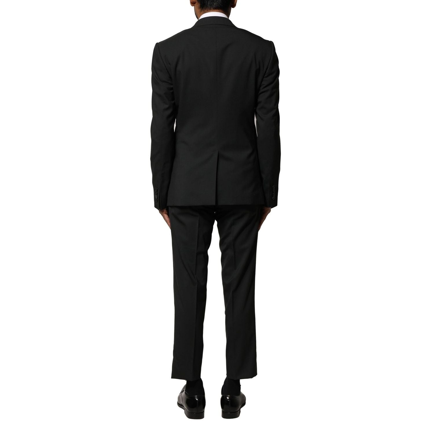 Dolce & Gabbana Black Wool 2 Piece Single Breasted Suit