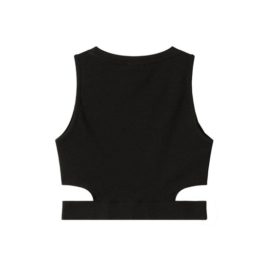 Comme Des Fuckdown Black Cotton Tops & T-Shirt CO-15662-XS
