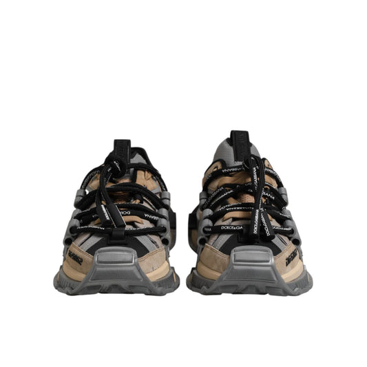 Dolce & Gabbana Multicolor Panelled Space Sneakers Shoes MV7394-43