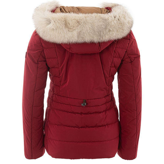 Peuterey Bordeaux Polyester Jackets & Coat PE-361966720011036-IT42|M