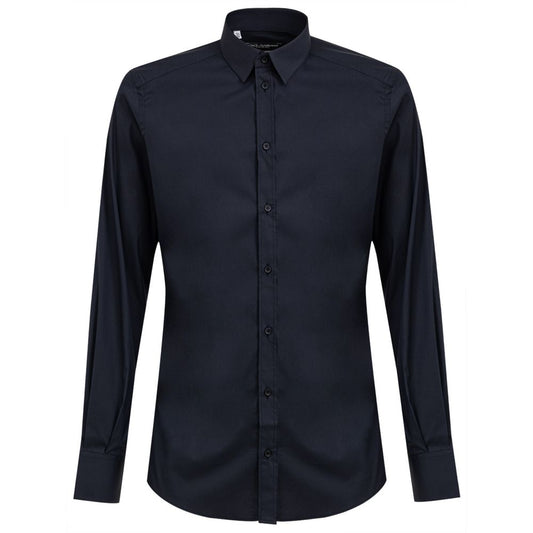 Dolce & Gabbana Blue Cotton Shirt DO-8331673-IT39 | M