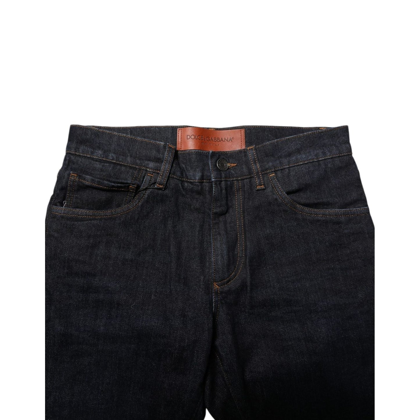 Dolce & Gabbana Black Cotton Skinny Denim Men Jeans