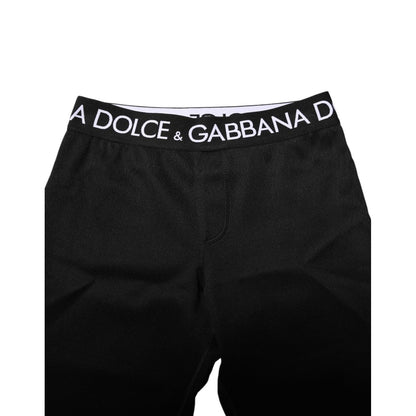 Dolce & Gabbana Black Nylon Skinny Men Jogger Pants