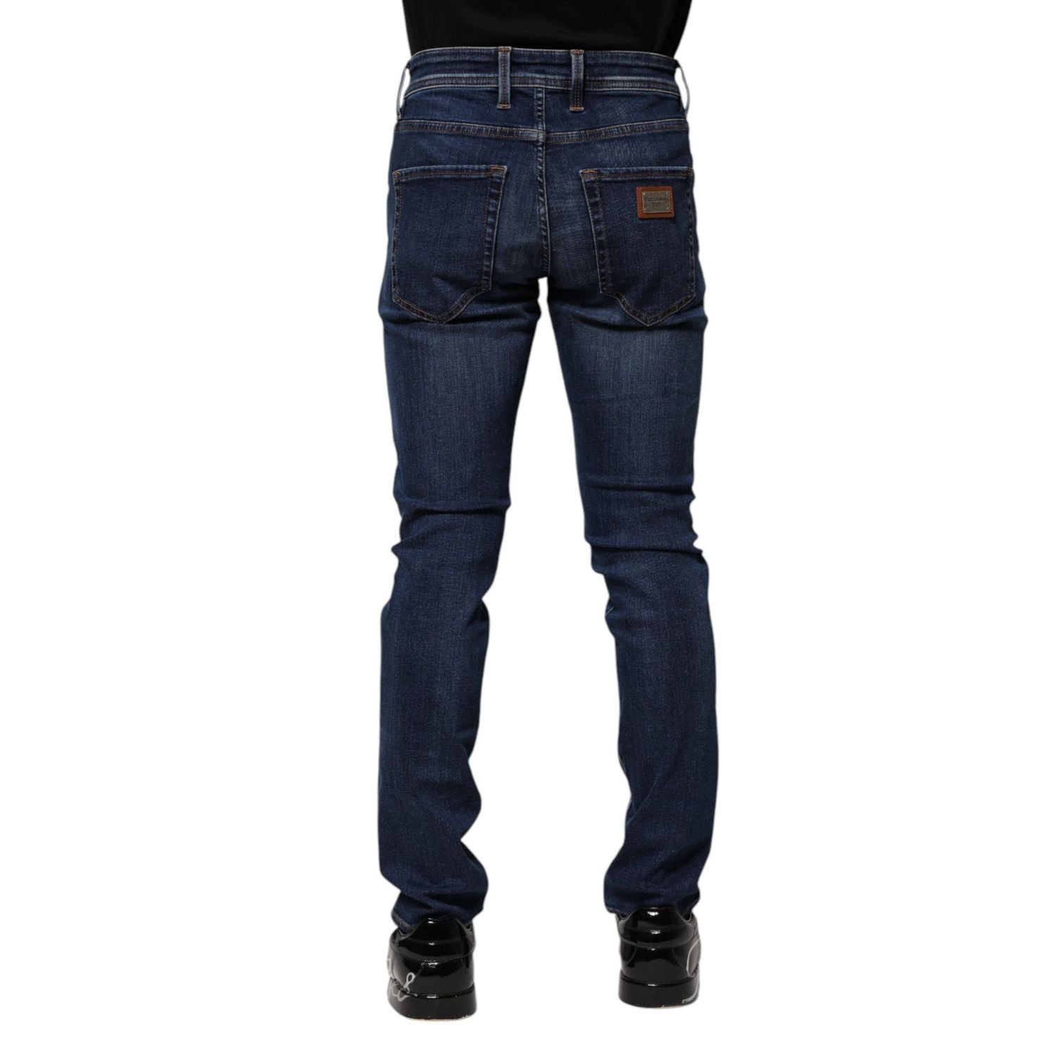 Dolce & Gabbana Dark Blue Cotton Skinny Denim Jeans