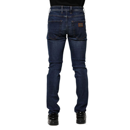 Dolce & Gabbana Dark Blue Cotton Skinny Denim Jeans