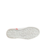 Dolce & Gabbana White Red Logo Low Top Leather Sneakers Shoes MV7465-41