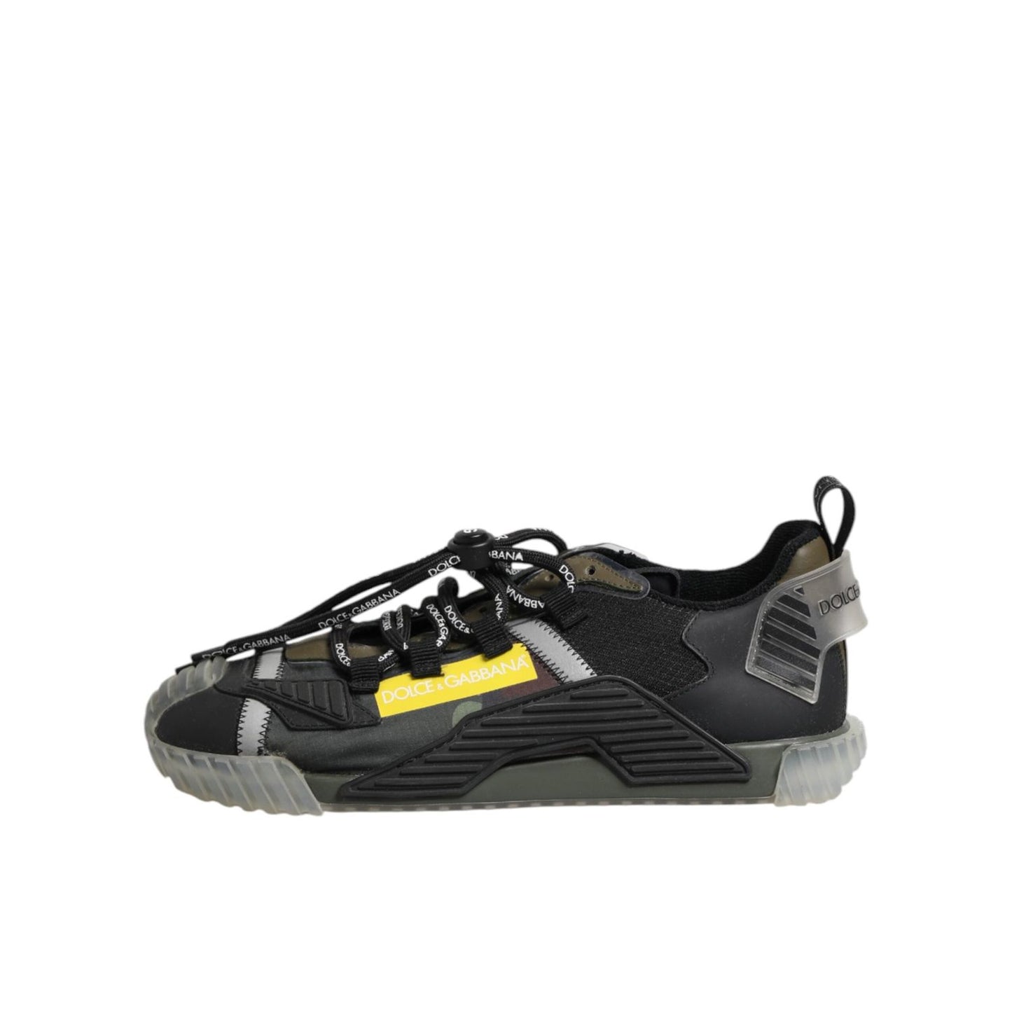 Dolce & Gabbana Black Lace Up Low Top NS1 Sneakers Shoes MV7471-41.5