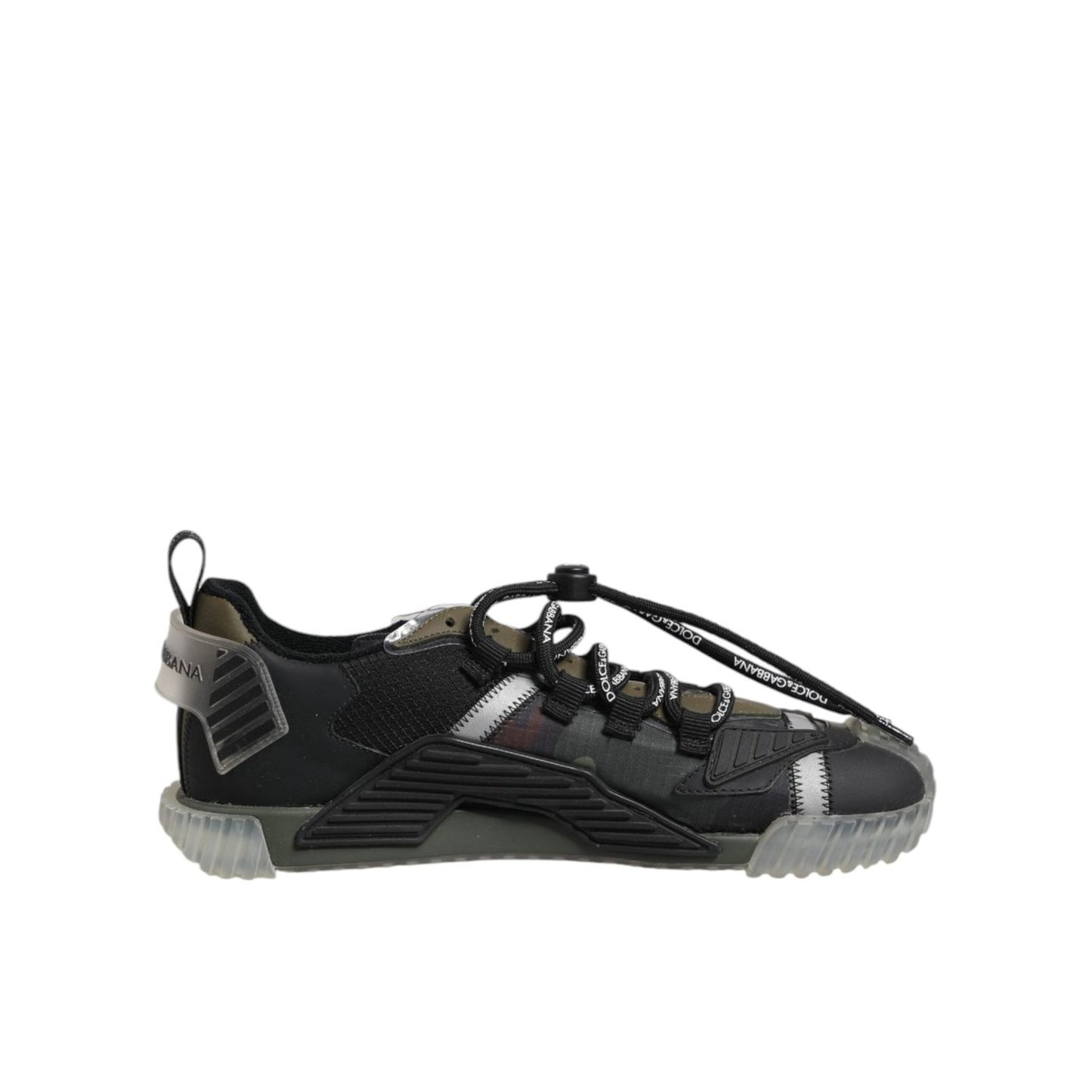 Dolce & Gabbana Black Lace Up Low Top NS1 Sneakers Shoes MV7471-41.5