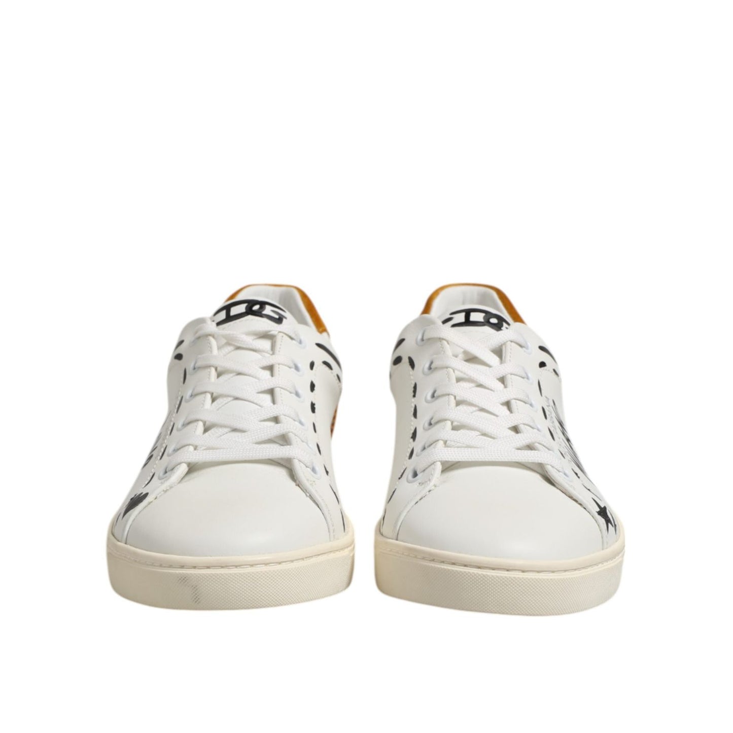 Dolce & Gabbana White Leather MILANO Low Top Sneakers Shoes