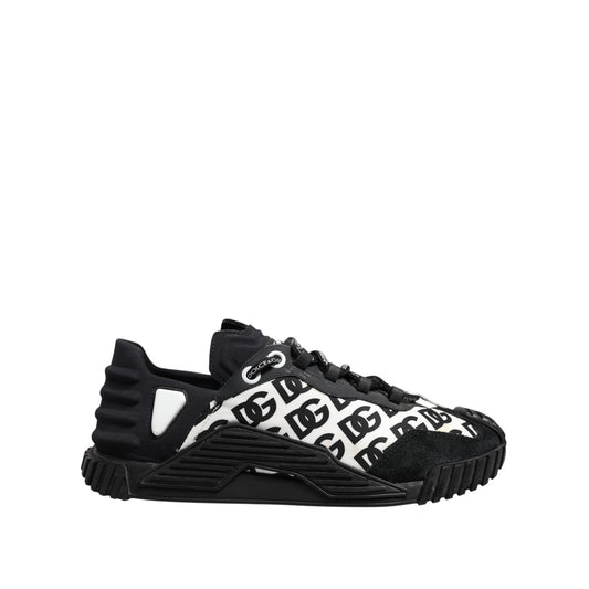 Dolce & Gabbana Black Logo Lace Up Low Top NS1 Sneakers Shoes MV7541-42